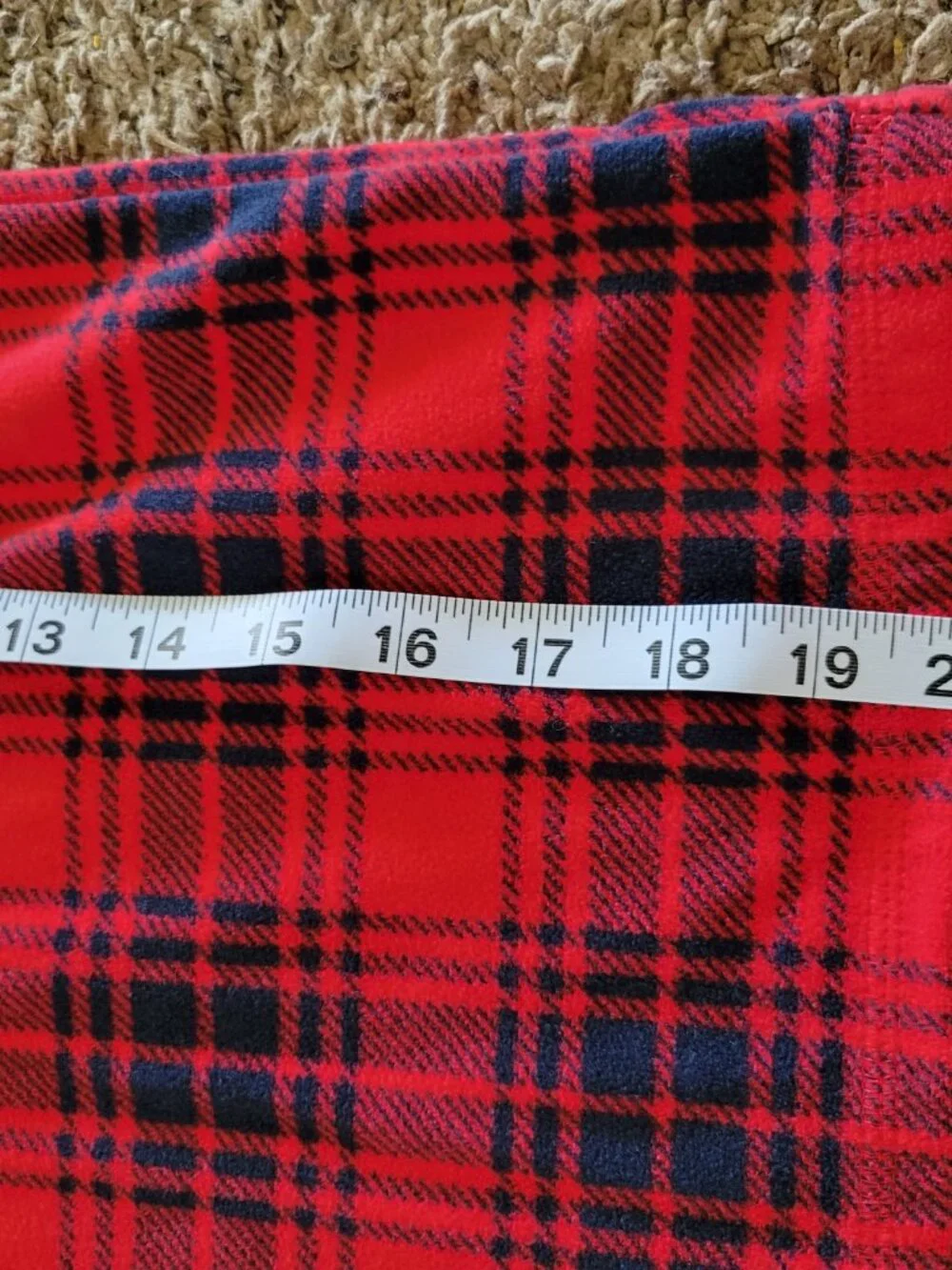 Osh Kosh Boy's Red Plaid 1/4 Zip Fleece Jacket